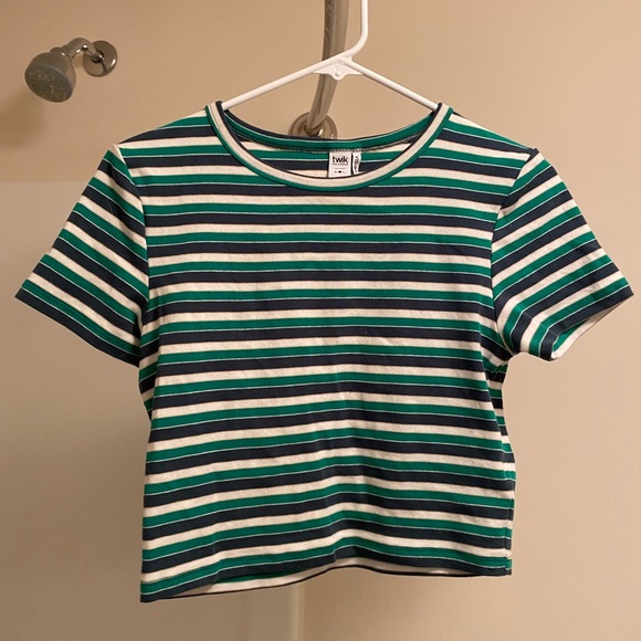 Striped crop t-shirt from Simons - Picture 1 of 3